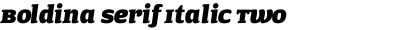 Boldina Serif Italic Two